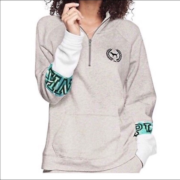 PINK Victoria's Secret Tops - PINK quarter zip sweatshirt